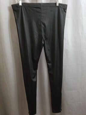 Women's Black Faux Leather Pants